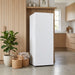 Husky 237L vertical fridge used as a second fridge in an Australian garage and mudroom with timber panelling