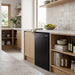 Husky 130L solid door bar fridge built in under a kitchen benchtop
