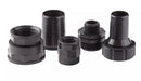 Adapter set supplied with the Aquarius Eco Expert for 1 inch and 1 1/2 inch fountain attachments