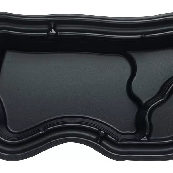 Oase PE 1000 preformed pond shell seen from above, with its planting shelves
