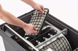 Lifting a sieve element out of the ProfiClear drum by hand, no tools needed