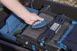 Cleaning a BioTec ScreenMatic² filter sponge in place inside the filter