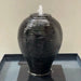 Kellock Ribbed Egg Jar Water Feature in black, front view