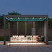 Kustom M6 motorised louvre pergola, warm white LED lighting integrated into each louvre slat