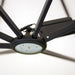 Close-up of the Shadowspec LED light unit at the umbrella hub
