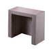 Ochre Living Side Log Store Ossa shown as a standalone outdoor fireplace log storage unit with a textured concrete finish and open front cavity on a clean white background