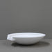 Pietro Stoneware Wok Spillway Bowl in matte white, studio shot
