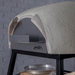 Side profile of the Polito Antonius Garden Wood Fired Oven fitted with a stainless steel oven door and textured insulated dome positioned on a black steel oven stand