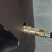 Brass gas connection point on the body of the Polito Giotto Gas