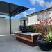 Polito Giotto in Black set into a finished outdoor kitchen bench