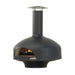 Polito Giotto wood fire oven in Black on the BTS Stand