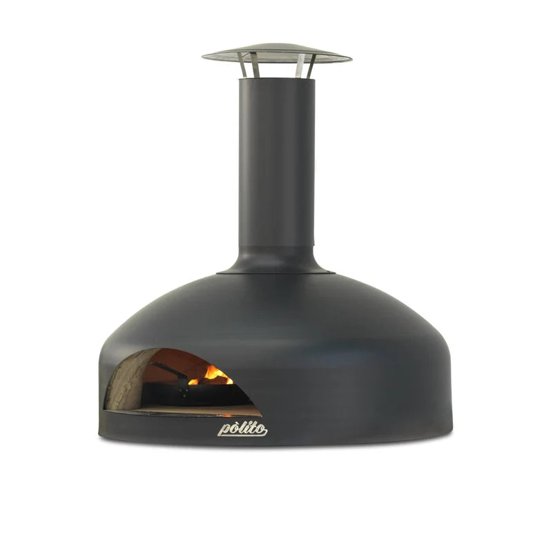 Polito Giotto wood fire oven in Black