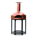 Polito Giotto wood fire oven in Shimmering Rose on the Hexa Stand