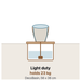 Light duty kit: a small pot on the DecoBasin, rated to hold 23kg