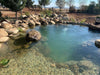 Recreation pond build with a 25% wetland filtration zone