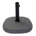 Resort umbrella base 25kg, concrete with aluminium threaded stem, for centrepost umbrellas.