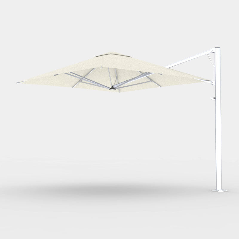 Shadowspec Serenity 3.0m Square cantilever umbrella in Oyster canopy