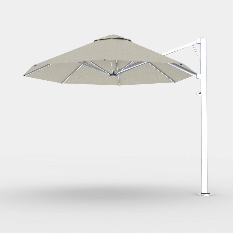 Shadowspec Serenity 3.5m Octagon cantilever umbrella in Alpine Stone canopy