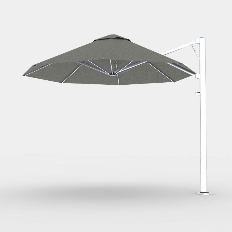 Shadowspec Serenity 3.5m Octagon cantilever umbrella in Charcoal Tweed canopy