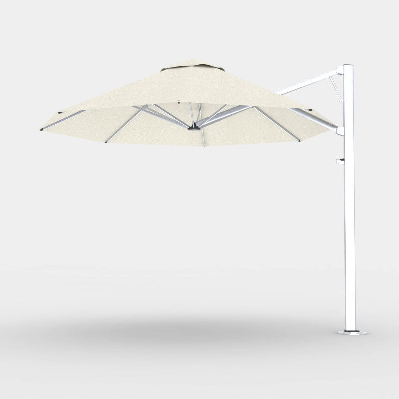 Shadowspec Serenity 3.5m Octagon cantilever umbrella in Oyster canopy