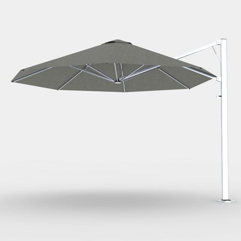 Shadowspec Serenity 4.0m Octagon cantilever umbrella in Charcoal Tweed canopy