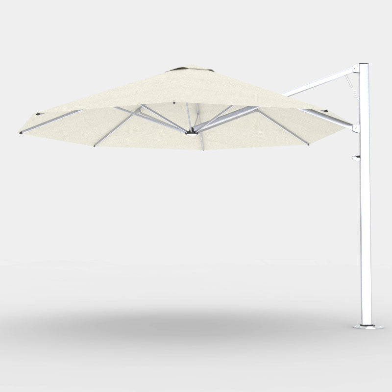 Shadowspec Serenity 4.0m Octagon cantilever umbrella in Oyster canopy
