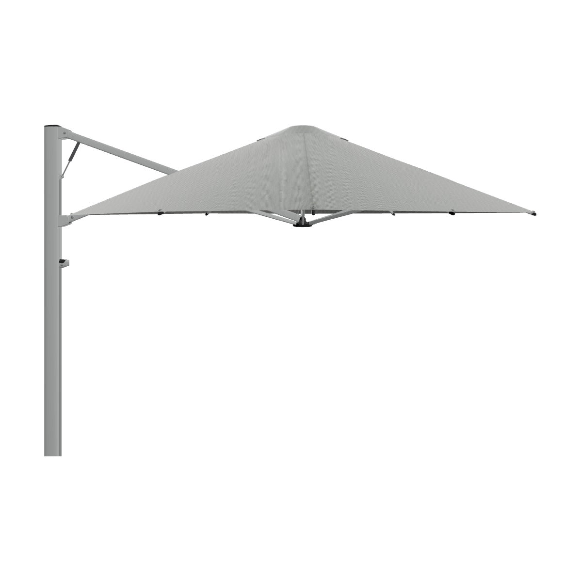 Shadowspec Serenity cantilever umbrella in Charcoal Tweed canopy