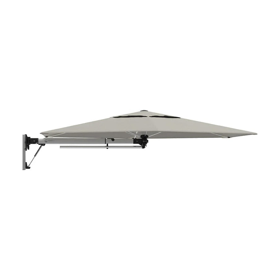 Shadowspec Retreat 2.7m hexagon umbrella in Alpine Stone canopy