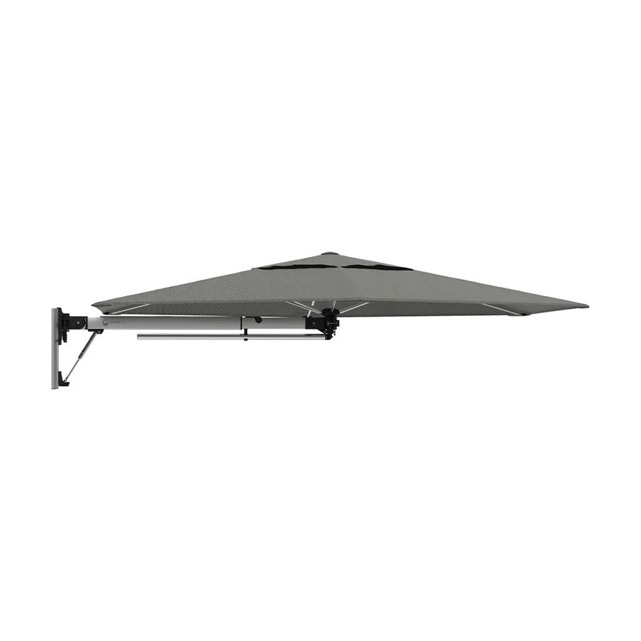 Shadowspec Retreat 2.7m hexagon umbrella in Charcoal Tweed canopy