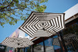 Underside of the Shadowspec Retreat black and white striped canopy