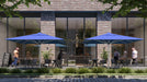 Shadowspec SU10 commercial centre pole umbrella in a cafe setting