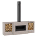 Trendz Burton Concrete Outdoor Fireplace, mini bare concrete concrete 800