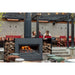 Trendz Burton Concrete Outdoor Fireplace, mini plastered corten courtyard