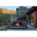 Trendz Burton Concrete Outdoor Fireplace, mini plastered corten polished hearth