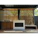 Trendz Burton Concrete Outdoor Fireplace, mini plastered covered patio