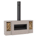 Trendz Burton Concrete Outdoor Fireplace, standard bare concrete concrete storage