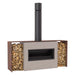 Trendz Burton Concrete Outdoor Fireplace, standard bare concrete corten