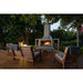Trendz Douglas Concrete Outdoor Fireplace, plastered concrete storage