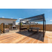 Trendz Douglas Concrete Outdoor Fireplace, plastered deck pergola