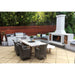 Trendz Douglas Concrete Outdoor Fireplace, plastered outdoor kitchen