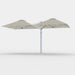 Shadowspec Unity Duo 5.0m multi-canopy umbrella in Alpine Stone canopy
