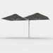 Shadowspec Unity Duo 5.0m multi-canopy umbrella in Black canopy
