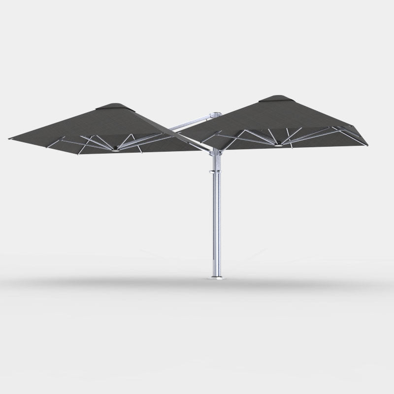 Shadowspec Unity Duo 5.0m multi-canopy umbrella in Black canopy