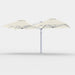 Shadowspec Unity Duo 5.0m multi-canopy umbrella in Oyster canopy