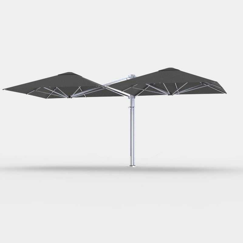 Shadowspec Unity Duo 6.0m multi-canopy umbrella in Black canopy