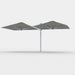Shadowspec Unity Duo 6.0m multi-canopy umbrella in Charcoal Tweed canopy