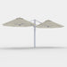 Shadowspec Unity Octagon Duo 7.0m multi-canopy umbrella in Alpine Stone canopy