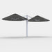 Shadowspec Unity Octagon Duo 7.0m multi-canopy umbrella in Black canopy