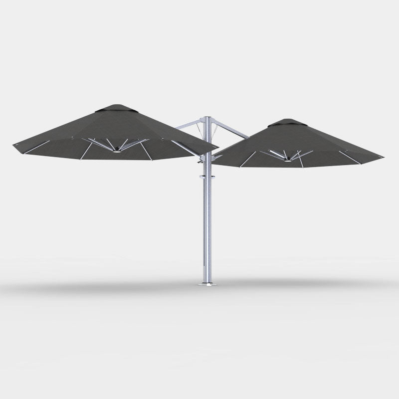 Shadowspec Unity Octagon Duo 7.0m multi-canopy umbrella in Black canopy