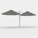 Shadowspec Unity Octagon Duo 7.0m multi-canopy umbrella in Charcoal Tweed canopy